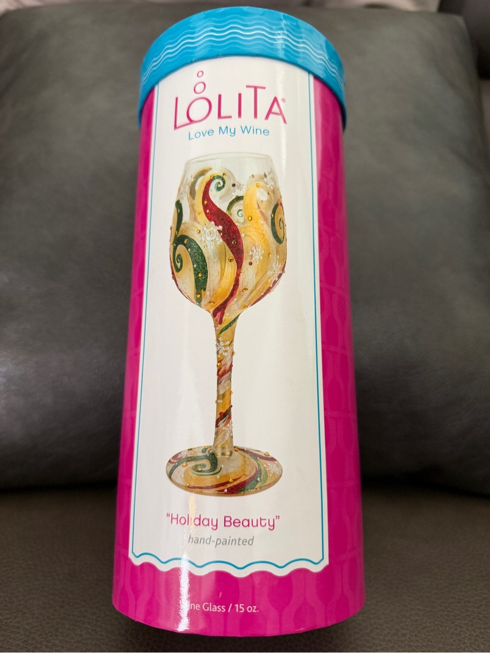 Lolita Pink and Teal Holiday Beauty Decorative Glass Box Lid